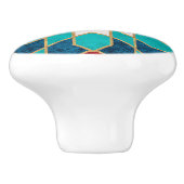 Marmormarmor, marokkanisches Mosaik, Aquamarin Keramikknauf (Seitenansicht)