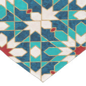 Marmormarmor, marokkanisches Mosaik, Aquamarin Kurzer Tischläufer (Ecke)