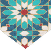 Marmormarmor, marokkanisches Mosaik, Aquamarin Kurzer Tischläufer (Ecke)