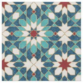 Marmormarmor, marokkanisches Mosaik, Aquamarin Stoff