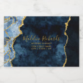 Marmormarmormor Agate Gilded Schaumweinetikett (Einzelnes Label)