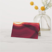 Marmormarmorwurzel mit gefalteter Eskorte Platzkarte (Rückseite)