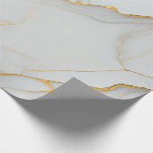 Marmormatte aus weißem und goldfarbenem Foil Geschenkpapier (Ecke)