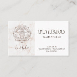 Marmormeditation Mandala Yoga Lehrer und Entspannu Visitenkarte