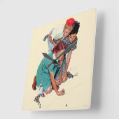 Marmormeister Quadratische Wanduhr (Winkel)