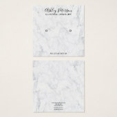 Marmorminimalistische, elegante Ohrring-Anzeige (Vorne & Hinten)