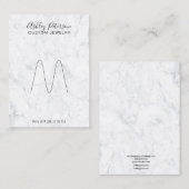 Marmorminimalistisches elegantes Schmuckring-Displ Visitenkarte (Vorne/Hinten)