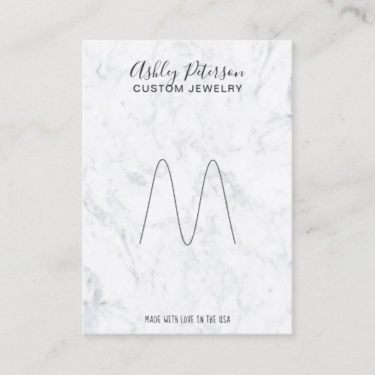 Marmorminimalistisches elegantes Schmuckring-Displ Visitenkarte (Vorderseite)