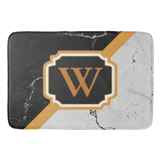 Marmormonogramm Badematte (Vorderseite)