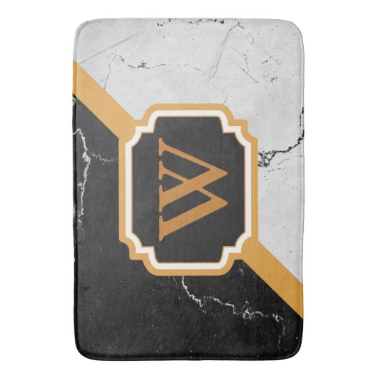 Marmormonogramm Badematte (Vorderseite Vertikal)