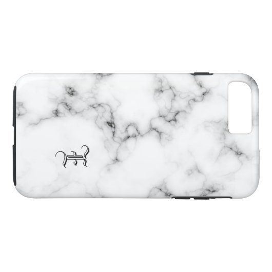 Marmormonogramm Case-Mate iPhone Hülle (Rückseite (Horizontal))