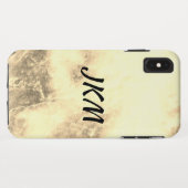 Marmormonogramm Case-Mate iPhone Hülle (Rückseite (Horizontal))