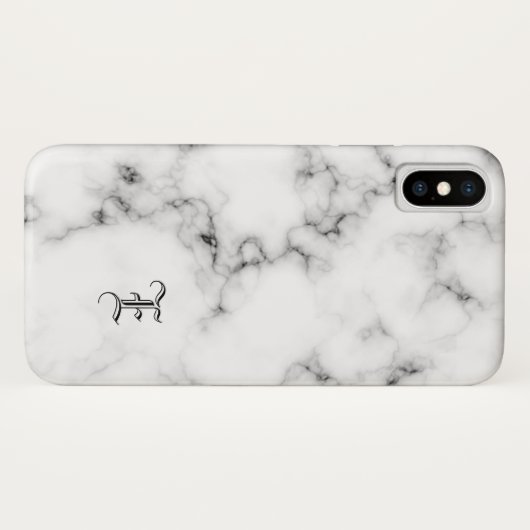 Marmormonogramm Case-Mate iPhone Hülle (Rückseite (Horizontal))