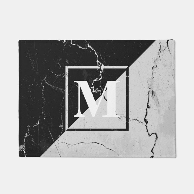 Marmormonogramm Fußmatte (Vorderseite)