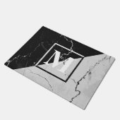 Marmormonogramm Fußmatte (Schrägansicht)