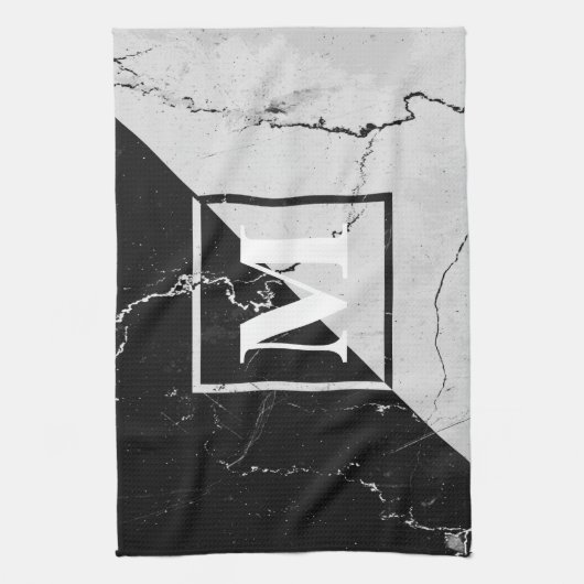 Marmormonogramm Geschirrtuch (Vertikal)
