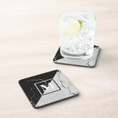 Marmormonogramm Getränkeuntersetzer (Rechte Seite)