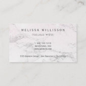 Marmormonogramm Glitzer Visitenkarte (Rückseite)