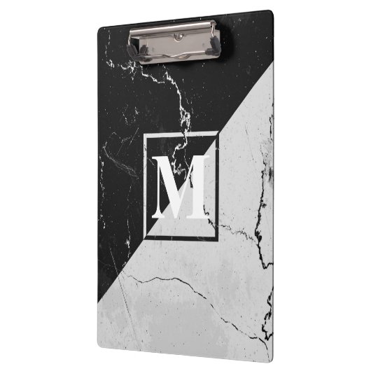 Marmormonogramm Klemmbrett (Links)