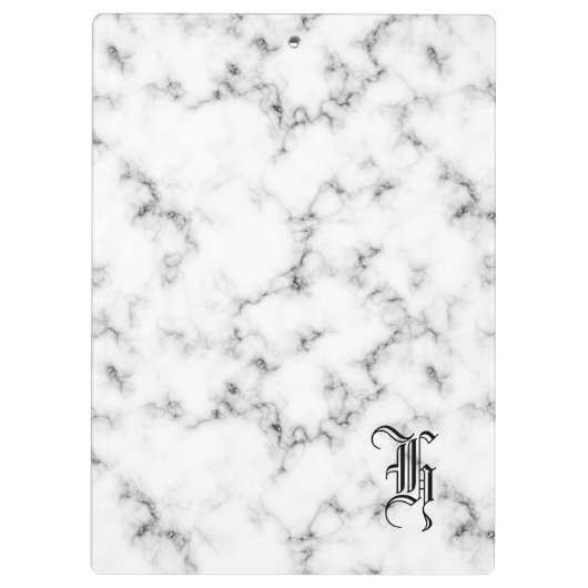 Marmormonogramm Klemmbrett (Rückseite)