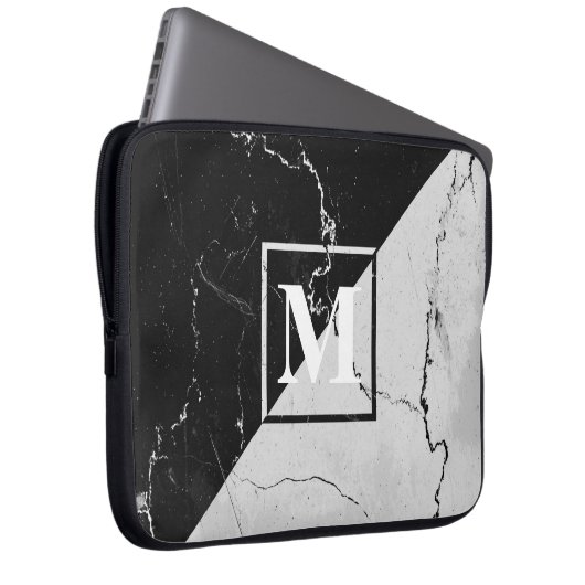 Marmormonogramm Laptopschutzhülle (Vorne Rechts)