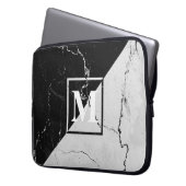 Marmormonogramm Laptopschutzhülle (Vorderseite Links)