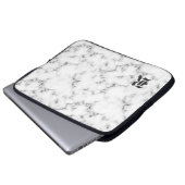 Marmormonogramm Laptopschutzhülle (Vorne Knopf)