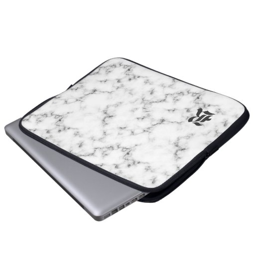 Marmormonogramm Laptopschutzhülle (Vorne Knopf)