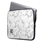 Marmormonogramm Laptopschutzhülle (Vorderseite Links)
