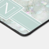 Marmormonogramm Pastel Green Std ID672 Schreibtischunterlage (Ecke)