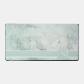 Marmormonogramm Pastel Green Std ID672 Schreibtischunterlage (Vorderseite)