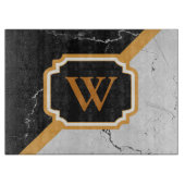 Marmormonogramm Schneidebrett (Vorderseite)