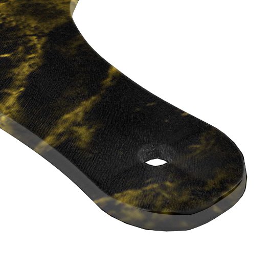 Marmormonogramm-Schwarz-Gold-Paddel Schneidebrett (Ecke)