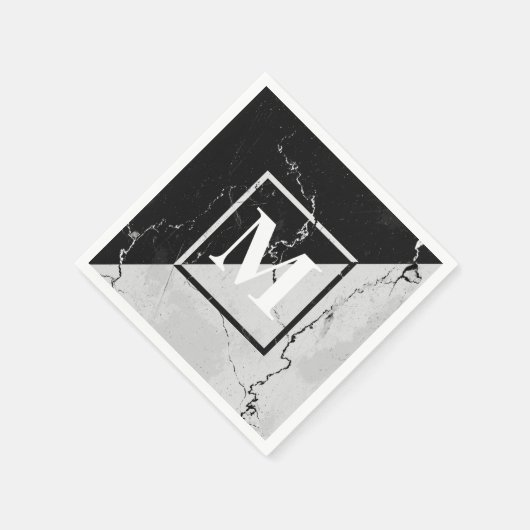 Marmormonogramm Serviette (Ecke)