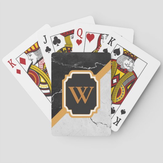 Marmormonogramm Spielkarten (Rückseite)
