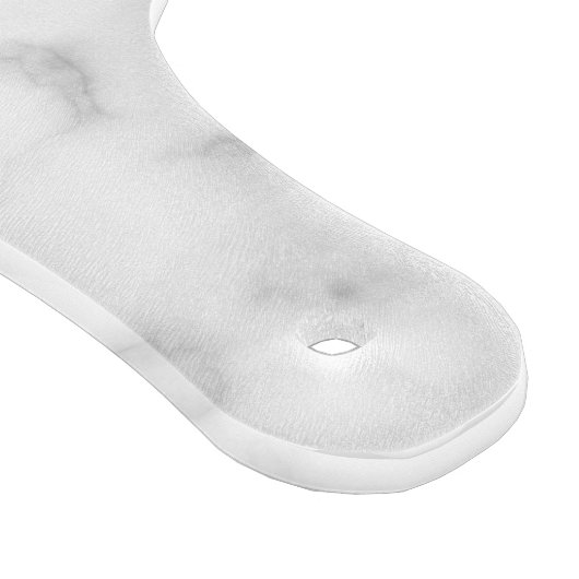 Marmormonogramm Weißes Paddel Schneidebrett (Ecke)