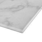 Marmormonogramm White Custom Schneidebrett (Ecke)
