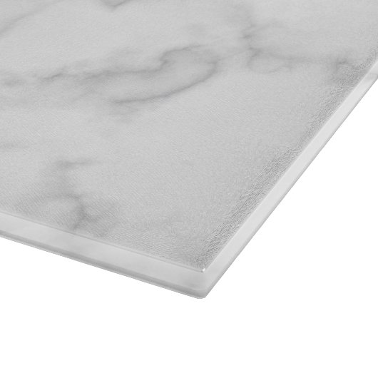 Marmormonogramm White Custom Schneidebrett (Ecke)