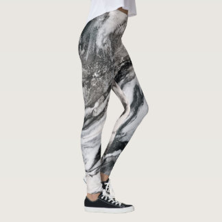 Marmormuster der weißen Imitat Leggings