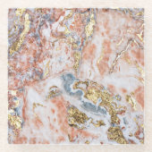 Marmormuster Glasuntersetzer (Vorderseite)