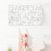 Marmormuster Grau-weißer Marmorstein Hintergrund Banner (Insitu)