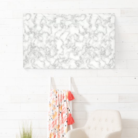 Marmormuster Grau-weißer Marmorstein Hintergrund Banner (Insitu)