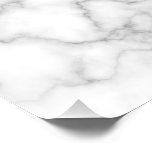 Marmormuster Grau-weißer Marmorstein Hintergrund Poster (Ecke)