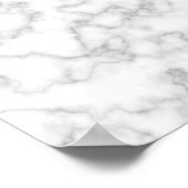 Marmormuster Grau-weißer Marmorstein Hintergrund Poster (Ecke)