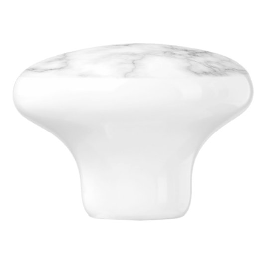 Marmormuster Grauer weißer Marmorstein Hintergrund Keramikknauf (Seitenansicht)