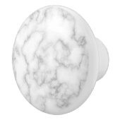 Marmormuster Grauer weißer Marmorstein Hintergrund Keramikknauf (Rechts)