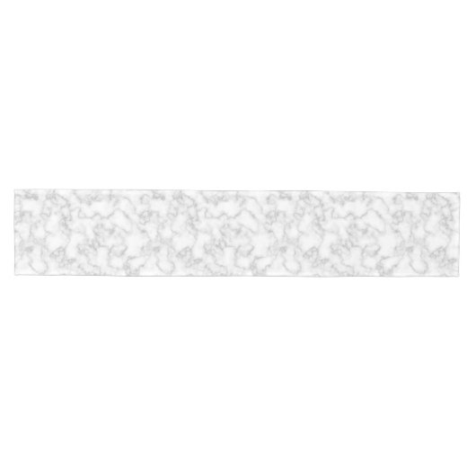 Marmormuster Grauer weißer Marmorstein Hintergrund Mittelgroßer Tischläufer (Horizontal)