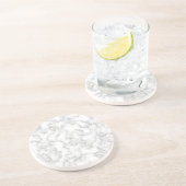 Marmormuster Grauer weißer Marmorstein Hintergrund Untersetzer (Seite)