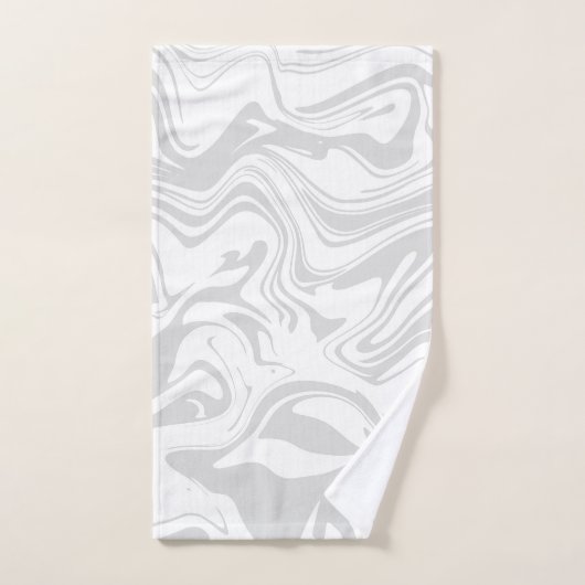 Marmormuster-, Graues und weißestuch Badhandtuch Set (Handtuch)