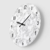 Marmormuster-graues Weiß-gemarmorter Große Wanduhr (Winkel)